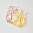 thumbnail image 2 of Ropa coreana de verano para bebé, mono sin mangas con corazón bordado para niñas pequeñas, bonito cuello Peter Pan, una pieza para niños de 0 a 3 años, 2 of 6