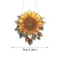 thumbnail image 3 of Stained Sunflower Window Hanging with Chain,Acrylic Sunflower Two-side Printed for Window Garden Home Decor Indoor & Outdoor, Sunflower Holiday Birthday Gift, 3 of 9