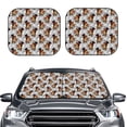 thumbnail image 2 of Windshield Sun Shade, Funny frog hat bow cool Foldable Car Sun Shade Windshield for Front, 2 Pieces, 2 of 7