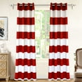thumbnail image 1 of Cortinas DriftAway con panel térmico a rayas rojas y blancas de 132 x 213 cm, 1 of 9