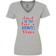 thumbnail image 3 of Inktastic Memorial Day Land of the Free Because of the Brave Women's V-Neck T-Shirt, 3 of 5
