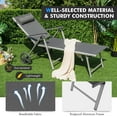 thumbnail image 5 of Gymax Patio Recliner Chair Outdoor Adjustable Folding Chaise Lounge Chair w/ 2 Wheels, 5 of 9