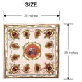 thumbnail image 5 of Neckerchief for Women - 100% Mulberry Silk Neck Scarf - Size: 21 x 21 Inches - Pink Kareta, 5 of 5