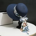 thumbnail image 2 of Straw Sun Hat For Women Foldable Floppy Straw Hat Wide Brim Summer Beach Hat With Bow Sun Hats For Women Outdoor Travel Holiday UPF 50+ Lightweight Summer Hat, 2 of 3