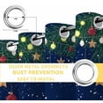 thumbnail image 4 of Fsddascl Blue Christmas Blackout Curtains for Bedroom/Living Room, Thermal Insulated Kitchen Curtains, Xmas Winter Pine Balls Snowflakes Grommet Darkening Window Treatment Drapes 52"x72"x2, 4 of 6