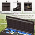 thumbnail image 4 of Devoko 120 Gallon Outdoor Patio Box Deck Plastic Resin Storage Box Backyard, Dark Brown, 4 of 7