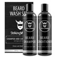 thumbnail image 1 of Champú y acondicionador para barba para hombres Ingredientes de origen natural Set de lavado para barba Limpieza Suaviza y acondiciona con aceites orgánicos de argán y jojoba para barba Sin sulfatos n, 1 of 1
