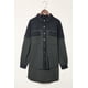 thumbnail image 1 of ABPHQTO Chaqueta De Mujer De Punto Waffle Gris Con Lavado Vintage, 1 of 5