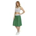 thumbnail image 3 of Women's Emerald Tartan Pattern Vivid Color A-line Printed Skirt Casual Wear, 3XL, Green Black, by Ambesonne, 3 of 6