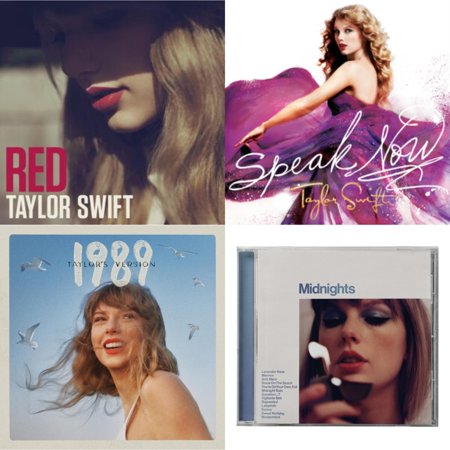 Red & Speak Now & 1989 (Taylor's Version) & Midnights (X) (Moonstone Blue CD)
