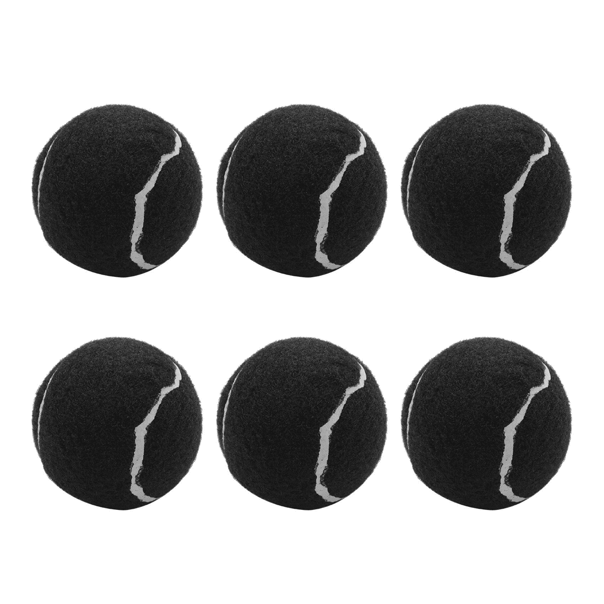 12Pcs Pack Tennis Balls Wear- Elastic Training Balls 66mm Ladies Beginners Practice Tennis ,Black