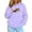 Purple, variant on Women's Loose Hoodie Long Sleeve Pet Carrier Blue Sweatshirt Women Clothing with Dog Pocket 3XL
