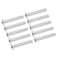 thumbnail image 1 of Unique Bargains M5x40mm Tête Plate Machine Vis Hexagonale Intérieure 304 Fixations en Acier Inoxydable Boulons 10 Pcs, 1 of 3