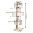 thumbnail image 4 of 5-Tier Gold Acrylic Crystal Wedding Flower Stand ，Electroplated Stand Shelf- Wedding Decor, Event Display, Birthday Party, Buffet, Home Decor, 4 of 9