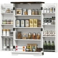 thumbnail image 1 of HOMCOM Farmhouse Kitchen Pantry Storage Cabinet, Kitchen Pantry Cabinet with Doors and Adjustable Shelves, White, 1 of 7