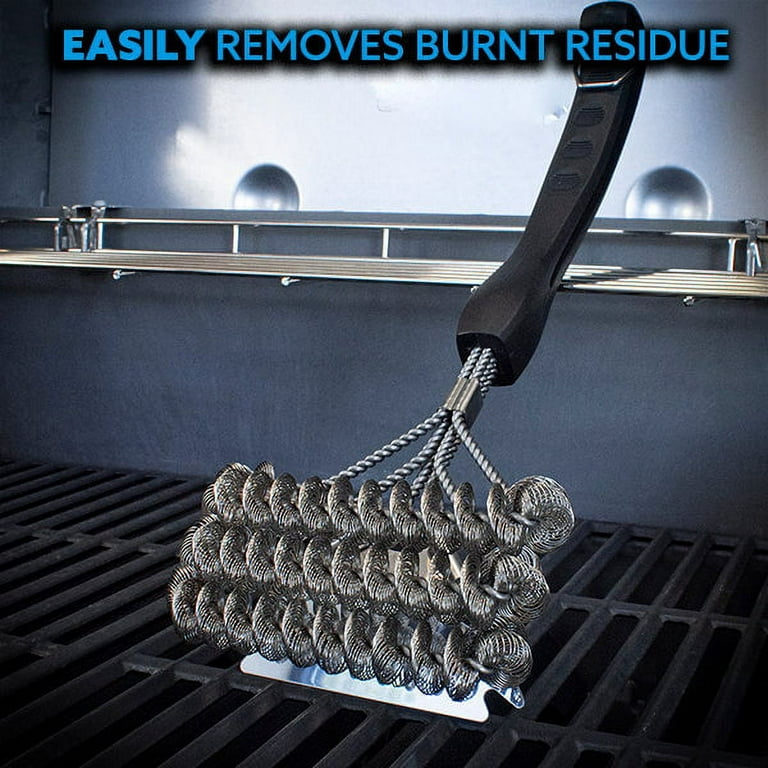Kona Safe/Clean Grill Brush - Bristle Free BBQ Grill Brush - 100% Rust  Resistant Stainless Steel Barbecue Cleaner - Safe for Porcelain, Ceramic,  Steel, Cast Iro…