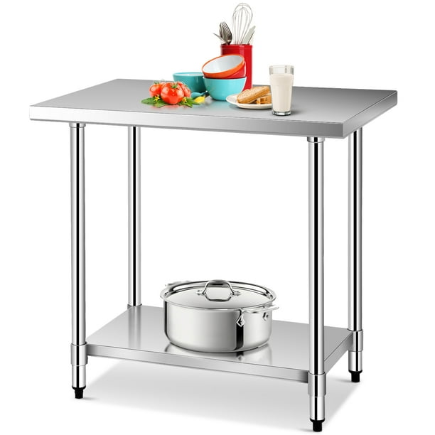 Work Table Commercial Kitchen Worktable, Food Prep Table Stainless Steel