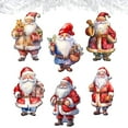 thumbnail image 2 of Santa Decorative Wooden Clip-on Ornaments of 6 by G. Debrekht - Christmas Decor - 8090009C-S6, 2 of 11