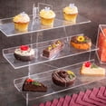 thumbnail image 4 of Restaurantware-Clear Tek 15.8 x 15.8 x 5.9 Inch Dessert Display Stand, 1 Premium Cupcake Holder For Parties - 3 Tiers, Sturdy, Clear Buffet Riser For Cupcake, Serve Appetizer Or Dessert, 4 of 4