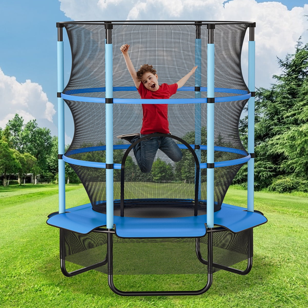 6ft Trampoline Youth Round Jumping Exercise Safety Pad Enclosure Combo Kids Gift 