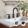 thumbnail image 4 of TVOFEK Black Bathroom Faucet for Sink, 8 Inch Widespread 2‑Handle Vanity Faucets, 316 Stainless Steel with Metal Drain & Supply Hoses, WaterSense Certified, 4 of 15