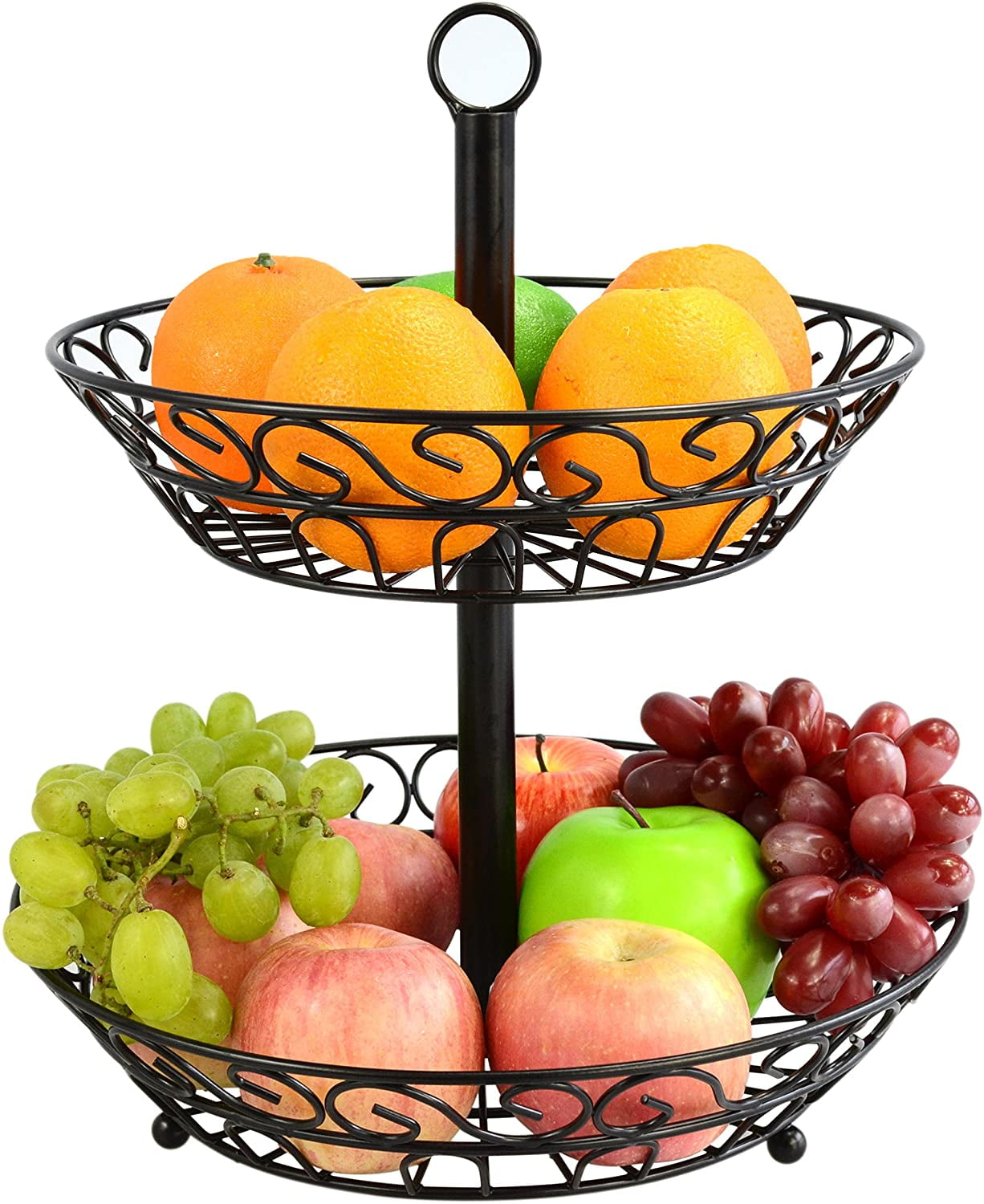 Artistic ModernLooking Double Layer Fruit Basket for