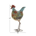 thumbnail image 4 of DecMode 17" Indoor Outdoor Distressed Standing Rooster Garden Sculpture with U Shaped Feet, 4 of 16