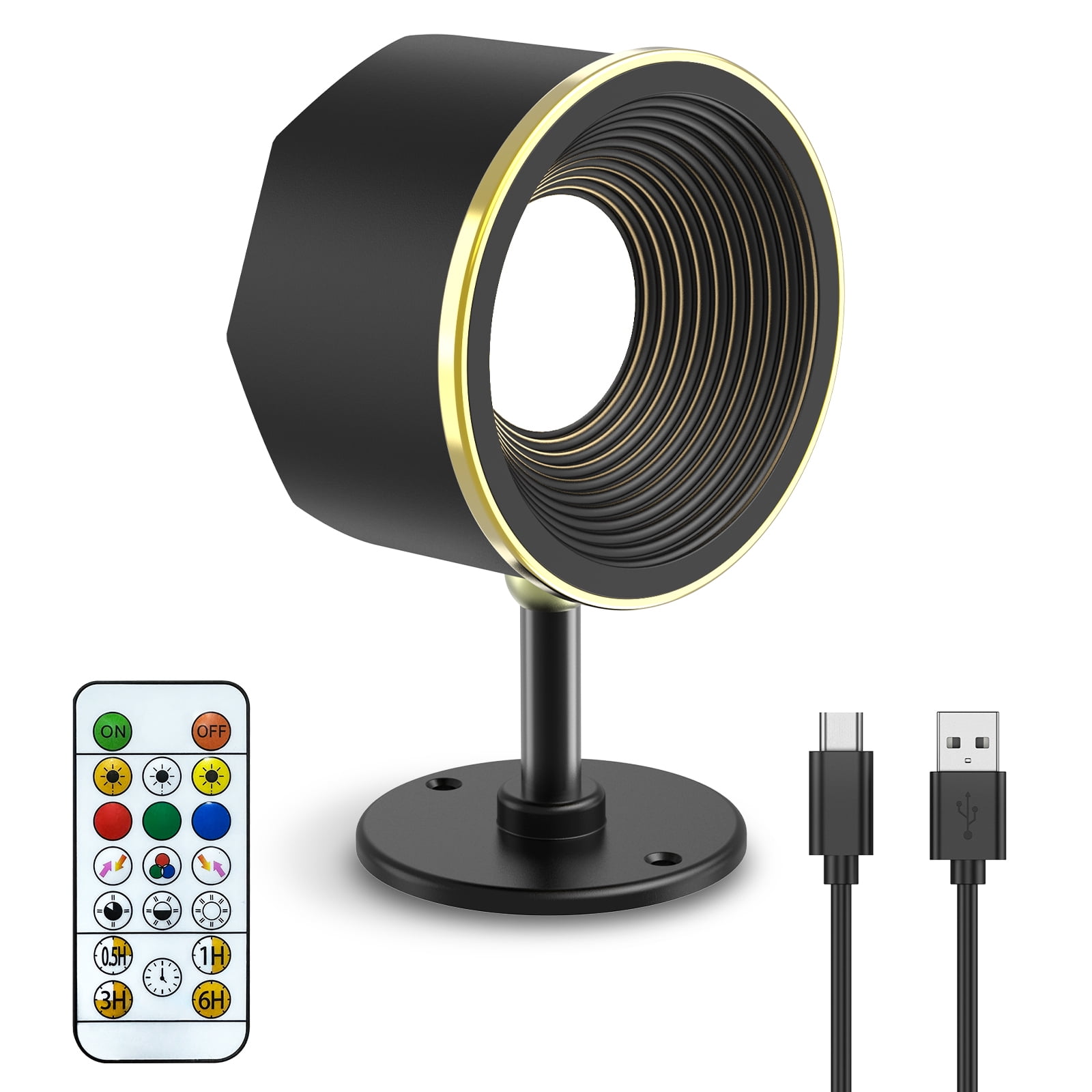 Wall Lamp, ORIA LED Wall Mounted Reading Lights, Wall Sconces with USB Charging Port 3 Brightness Levels Magnetic Ball 360Rotation Dimmable Touch Control, Lamps for Kids Study Bedside Closet
