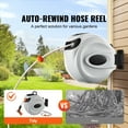 thumbnail image 2 of BENTISM Retractable Hose Reel, 65 ft x 5/8 inch, 180° Swivel Bracket Wall-Mounted, Garden Water Hose Reel with 9-Pattern Nozzle, Automatic Rewind, Lock at Any Length, and Slow Return System, 2 of 9