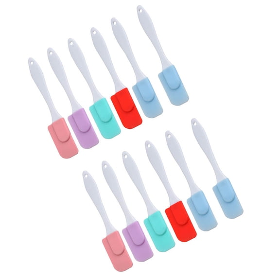 LABSERRON 12Pcs Assorted Color Baking Scrapers High Temperature Resistant Kitchen Tools