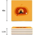 thumbnail image 3 of FMSHPON Halloween Theme Pumpkin Pattern Set of 8 Coaster for Drinks, Absorbent Ceramic Stone Coasters Cup Mat with Cork Base for Home Kitchen Room Coffee Table Bar Decor, 3 of 4