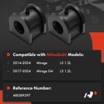 thumbnail image 2 of A-Premium 2 x Front Sway Bar Bushing Kit, Compatible with Mitsubishi Mirage 2014-2024, Mirage G4 2017-2024, 2 of 5