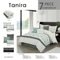 thumbnail image 5 of Lanco Seafoam Powder 7 Piece King Size Comforter Set, Blue, Terry Embroidery Geometric, Fan-shaped, Fill Polyester, Fan-shaped, 5 of 5