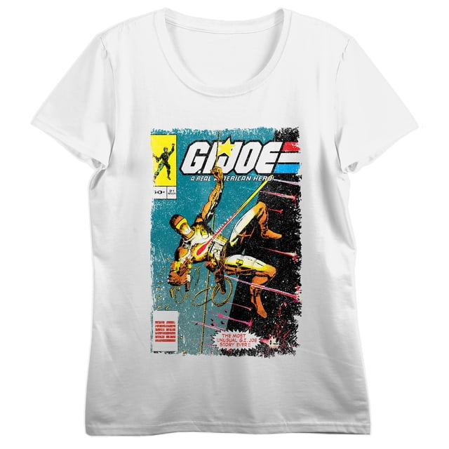 T-shirt à Col Rond Blanc à Manches Courtes pour Femmes G.I. Joe Snake Eyes Comic Cover - Moyen