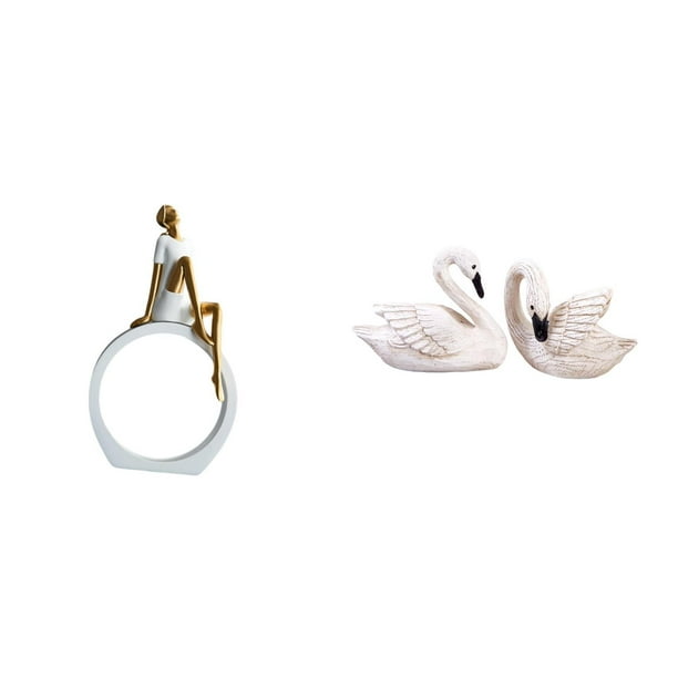 Figura Abstracta De Cisne Para Niña, Estatua De Mujer, Centro De Mesa, Dormitorio, Regalo Para Lectores, Estantería, Esculturas De Resina De Estilo Rústico, Figuras De Pájaros Para Parejas,
