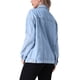 thumbnail image 3 of Chaqueta de mezclilla de manga larga y botones para mujer INSPIRE CHIC, oversized, con bolsillos, color azul claro, talla S, 3 of 5
