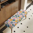 thumbnail image 4 of Psesaysky Pineapple Print Bench Seat Cover Tropical Style Washable Bench Cushion Cover with Elastic Band Rectangle Seat Protector for Bedroom, Living Room, Patio, 4 of 7