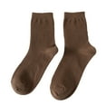 thumbnail image 2 of Soumake 1 Pair Men Cotton Socks Mid-Tube Striped No Odor Solid Color High Elasticity Anti-Slip Breathable Soft Warm Sweat-Absorption Anti-Shrink Business Sports Socks, 2 of 8