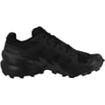 thumbnail image 3 of Salomon Speedcross 6 Hiking Shoes Womens Sz 8.5 Black/Black/Phantom, 3 of 5