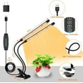 thumbnail image 6 of 4 Heads Grow Lights for Indoor Plants, Full Spectrum LED Plant Lamps with Clips and 120 inch Cables for Seeding Growing(with Adapter), 6 of 14
