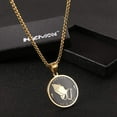 thumbnail image 3 of HZMAN Serenity Prayer Cross Stainless Steel Pendant Necklace Praying Hands Coin Medal, 3 of 6