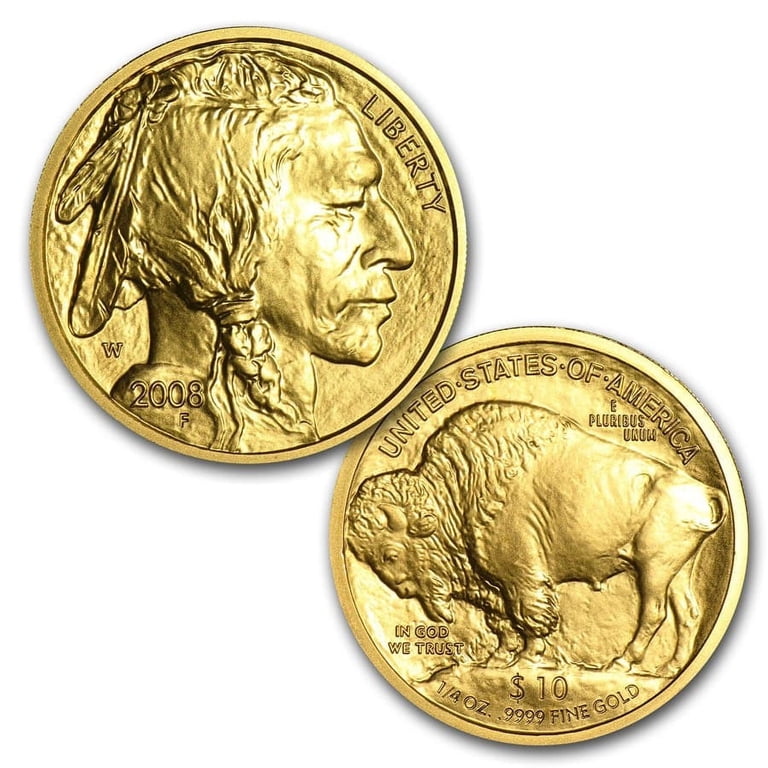 USA 24K金メッキ バッファロー 4枚セット 2008-W 4-Coin Gold Buffalo Set BU (w/Box & COA) - Walmart.com