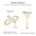thumbnail image 5 of Rosec Jewels Lab Created Diamond Promise Infinity Ring - Minimalist Ring - EF-VS Quality, 10K Yellow Gold, US 5.00, 5 of 8