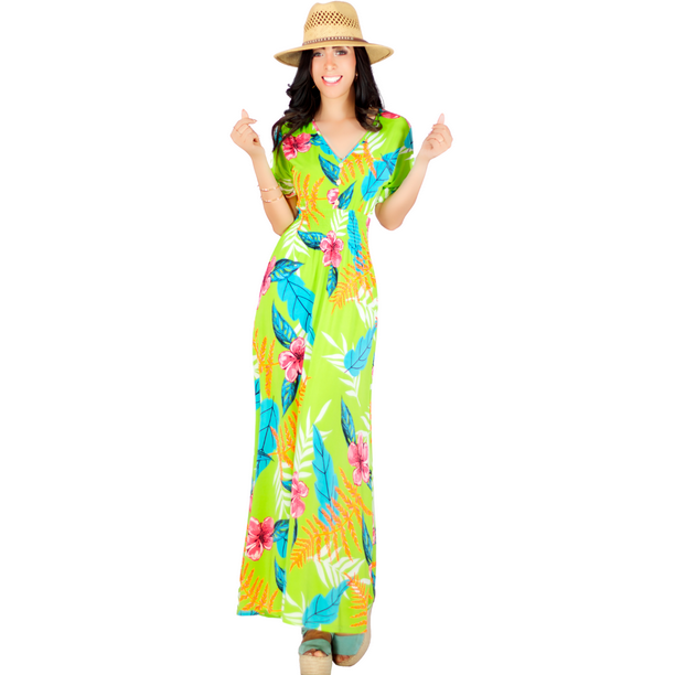 VESTIDO DE MUJER LARGO STRETCH CASUAL PRIMAVERA VERANO PLAYA ALBERCA UNITALLA