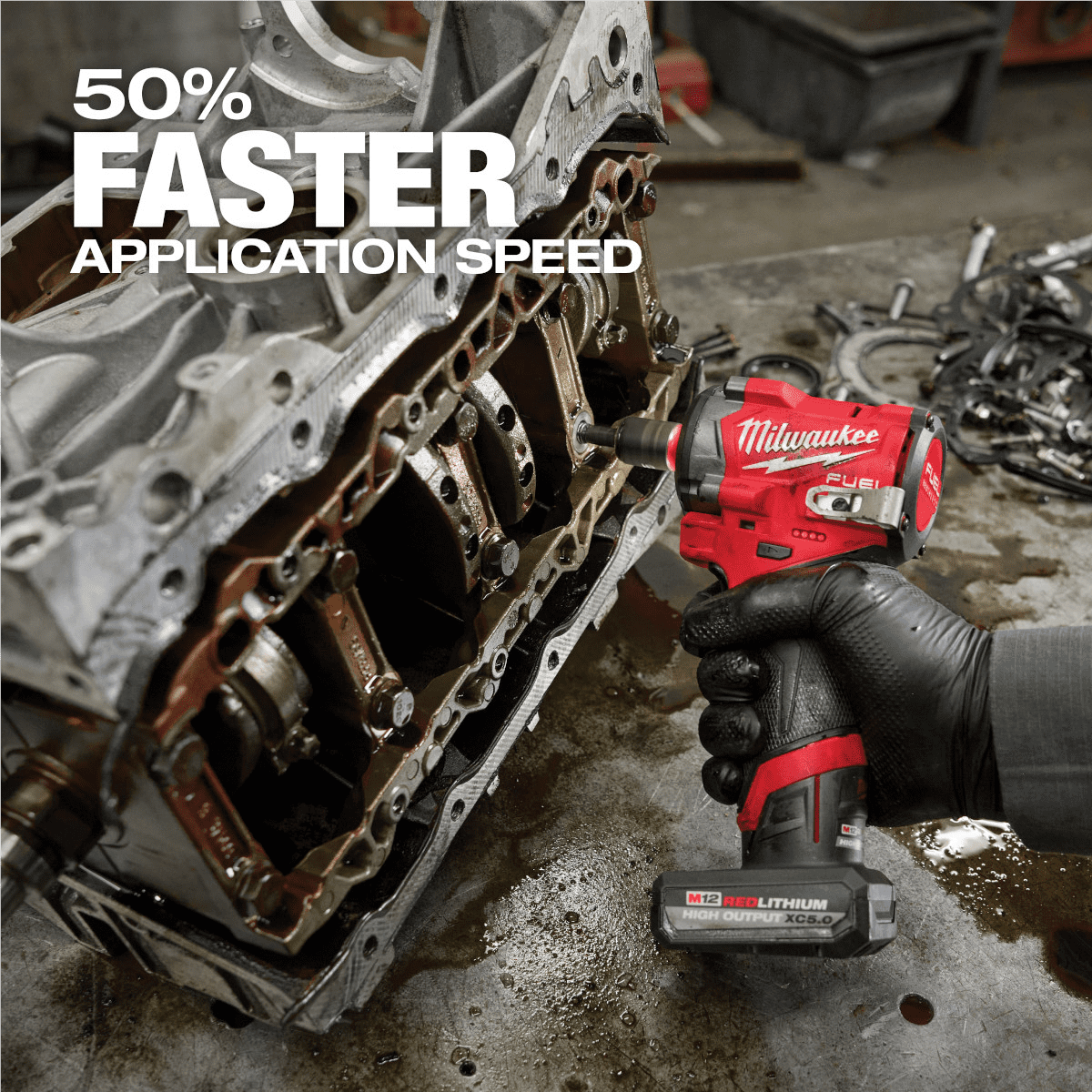 Milwaukee Tool M12 FUEL Stubby 3/8 Inch Impact Wrench Kit