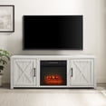 thumbnail image 2 of Crosley Furniture Gordon Wood TV stand for TVs up to 58" w/ Fireplace in White, 2 of 6