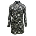 thumbnail image 5 of IROINNID Women's Mid-Long Open Front Coat Stand Collar Graphic Prints Long Sleeve Elegant Outerwear Casual Tweed Loose ooo, Multicolor, 5 of 6