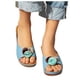 thumbnail image 4 of Amzcrzy Zapatos de mujer,Zapatos de mujer,Zapatillas de mujer, Sandalias informales con flores para mujer, con boca de pez, suela gruesa y tacón inclinado Sandalias Mujer Zapatillas De Casa, 4 of 6
