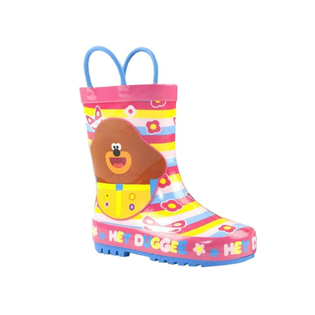 Hey Duggee Bottes de Pluie pour Filles à Fleurs et Papillons