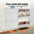 thumbnail image 2 of KFFKFF Armoire à Chaussures avec Trio de Compartiments Basculants, Unité de Rangement pour Chaussures d'Entrée, Solution Indépendante d'Organisation des Chaussures pour Talons Hauts, Bottes et Chaussures de Maison dans le Couloir, Salon, 2 of 9